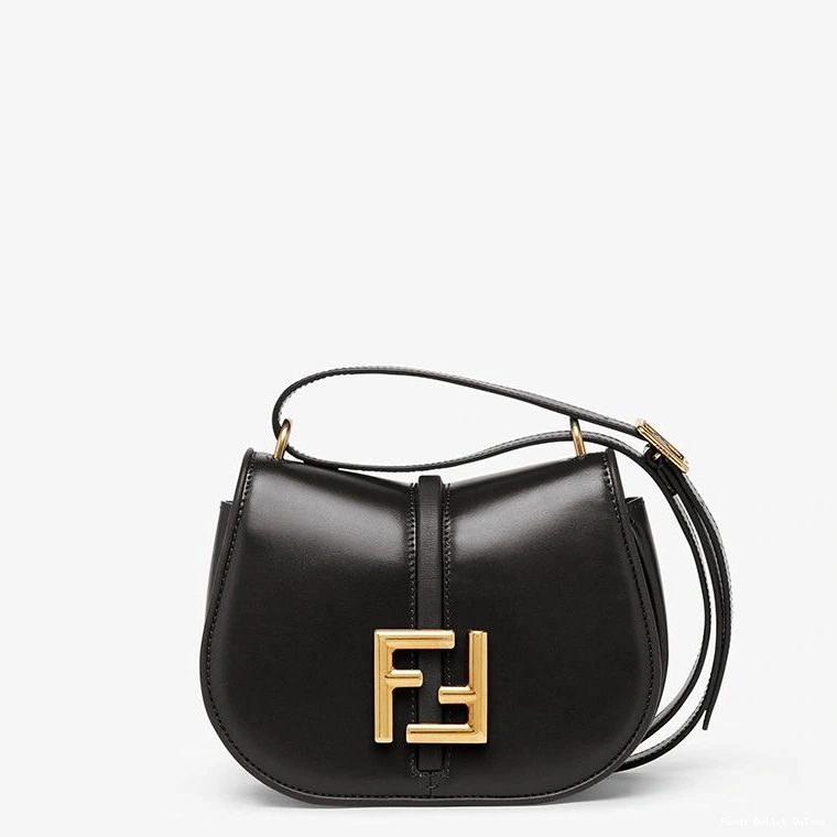 In C'mon Black Leather Bag Fendi Mini Calf 0718